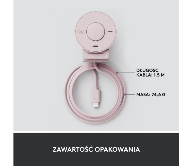 Logitech Brio 300 różowy - 1110352 - zdjęcie 14